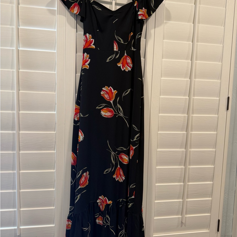 Floral Black Maxi Dress